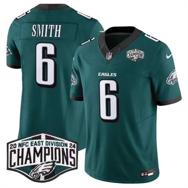 Men%27s Philadelphia Eagles #6 DeVonta Smith Green 2024 New NFC East Champions F.U.S.E. Vapor Untouchable Limited Stitched Jersey->philadelphia eagles->NFL Jersey